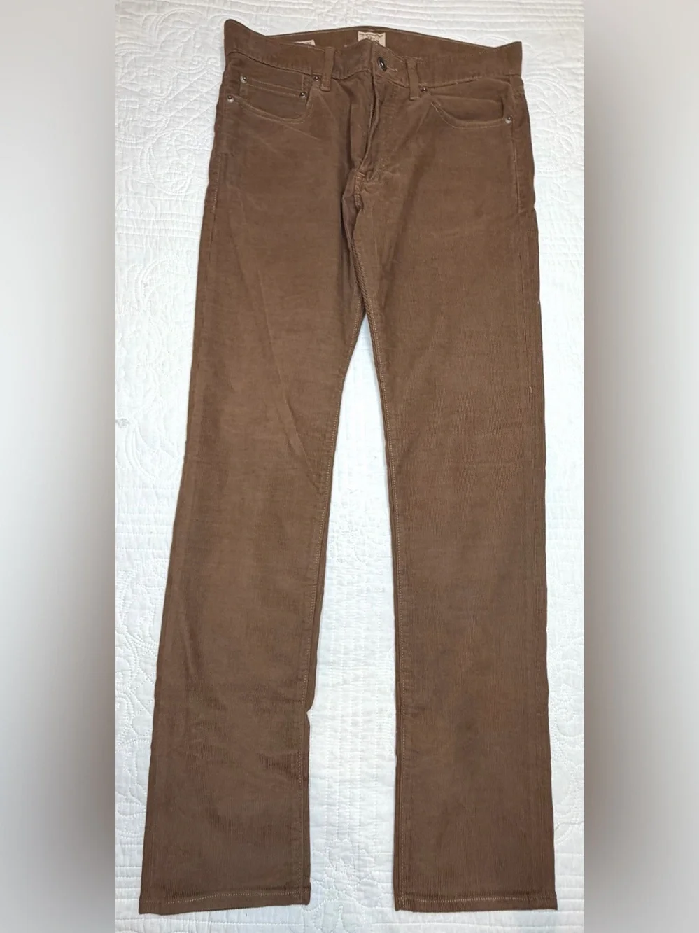 J.Crew Style 484 Stretch Men's Corduroy Brown Pants 30x32 Casual NWT
